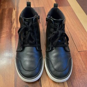Leather Black High-Top Sneaker